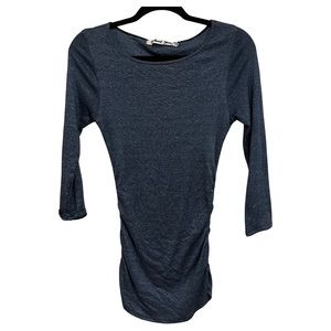 Michael Stars Blue Shimmer Long Sleeve Body-Con Dress OS